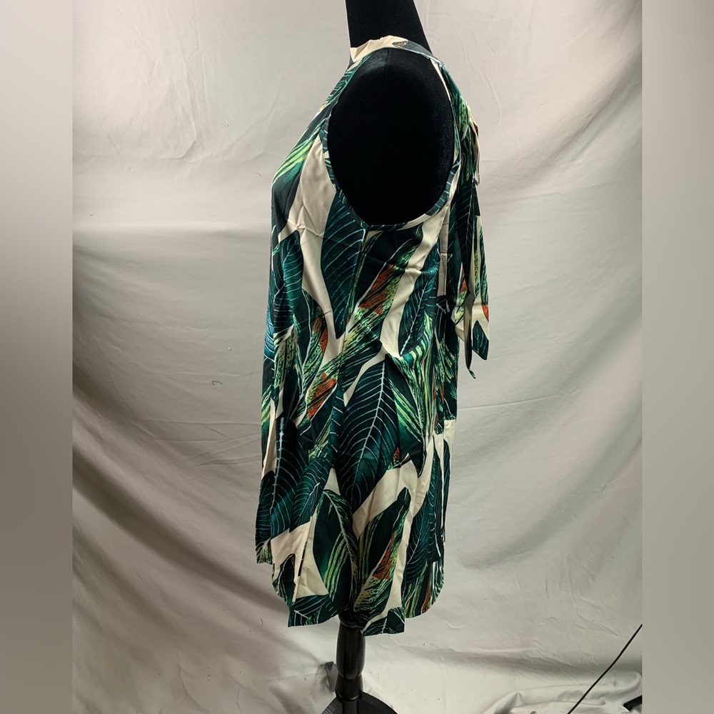 Tropical Print Tie Back Halter Dress - Picture 10 of 12